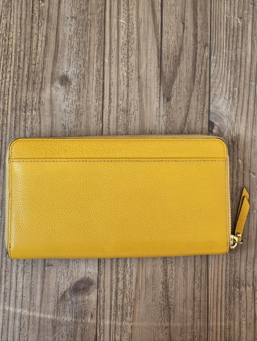 kate spade New York Yellow Zip-Around Leather Wallet